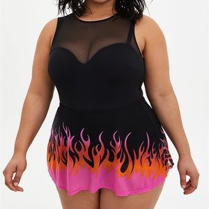NWOT! Torrid flame swimdress!